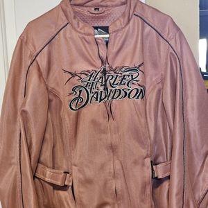 Ladies Harley Davidson Mesh Riding Jacket Size 1W. Pink Color